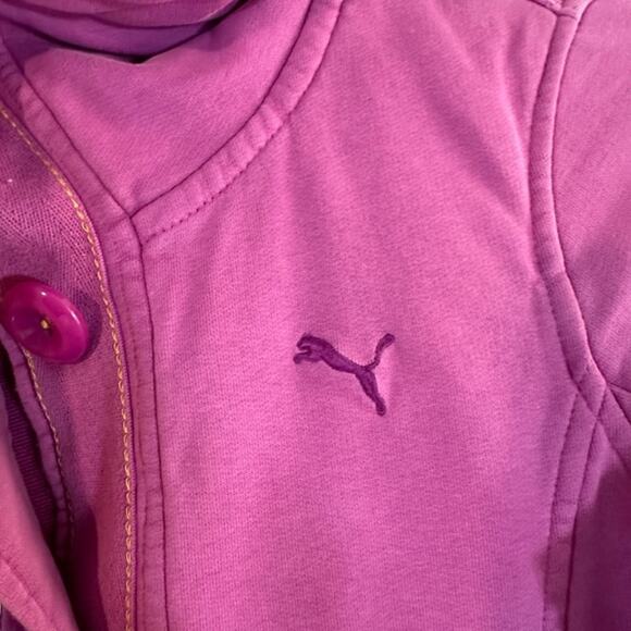 Puma Light Purple High Mock Neck Button Front Casual Jacket Women Sz XS - Picture 8 of 8